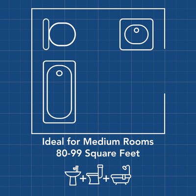 Broan-NuTone BHFLED80 Bathroom Exhaust Fan with LED Light and Heater, (Open Box)