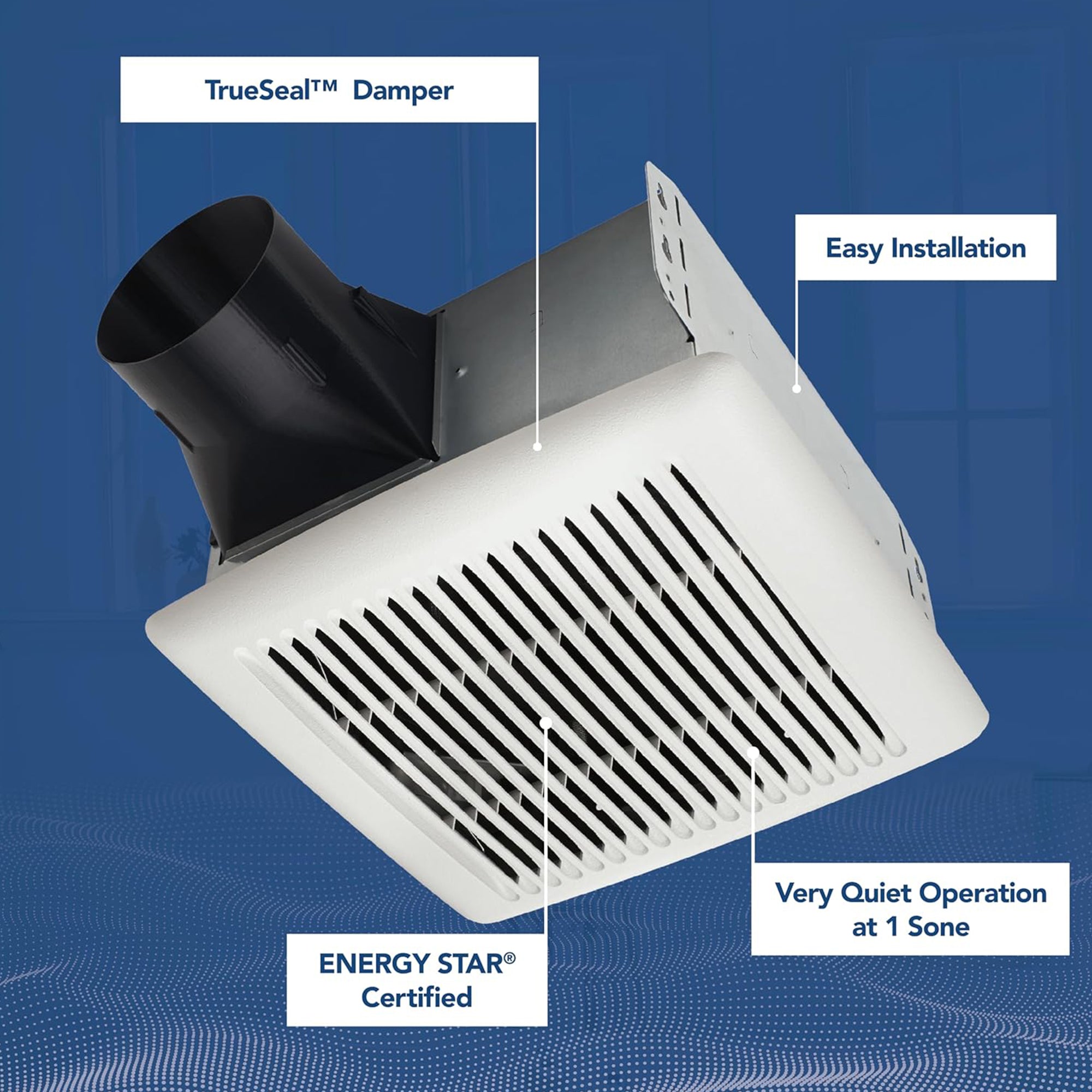Broan-NuTone AE110 Roomside Exhaust Fan for Bathroom, No Light, 110 CFM, White