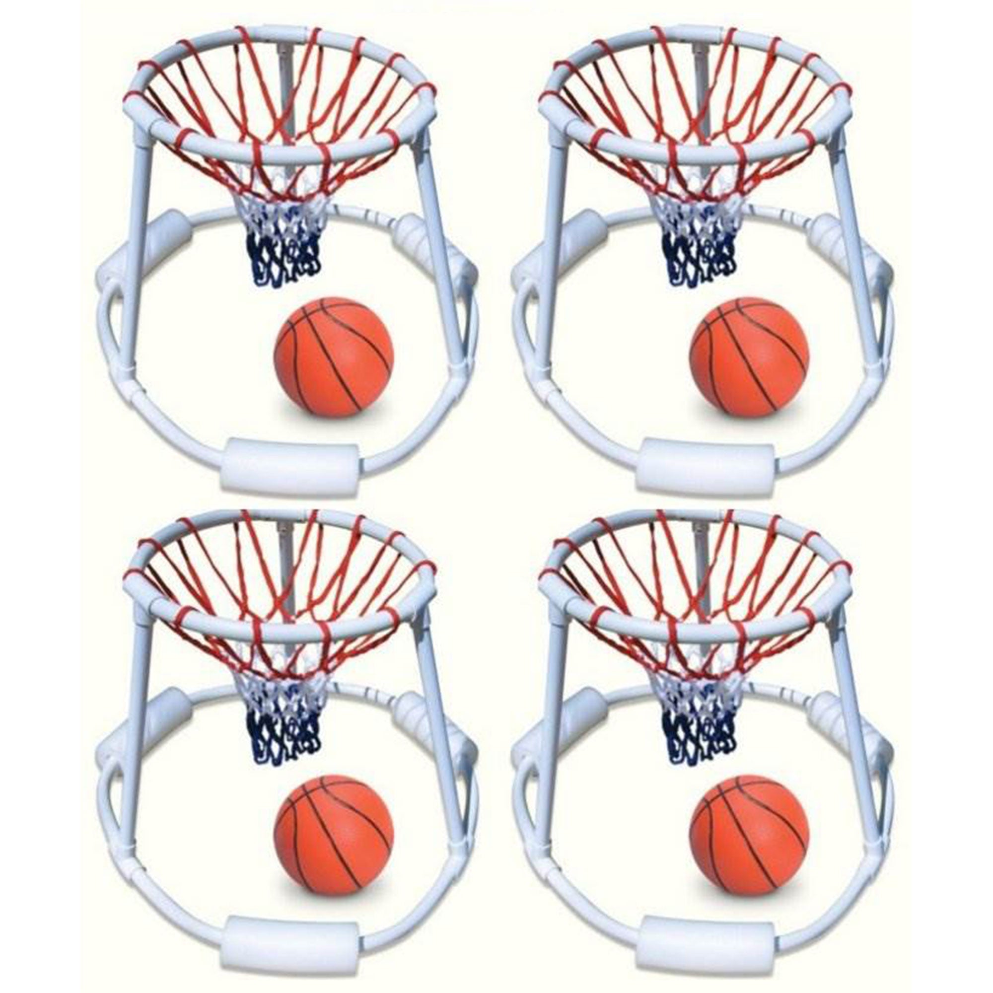Swimline Super Hoops Swimming Pool Floating Basketball Hoop with Ball (4 Pack)