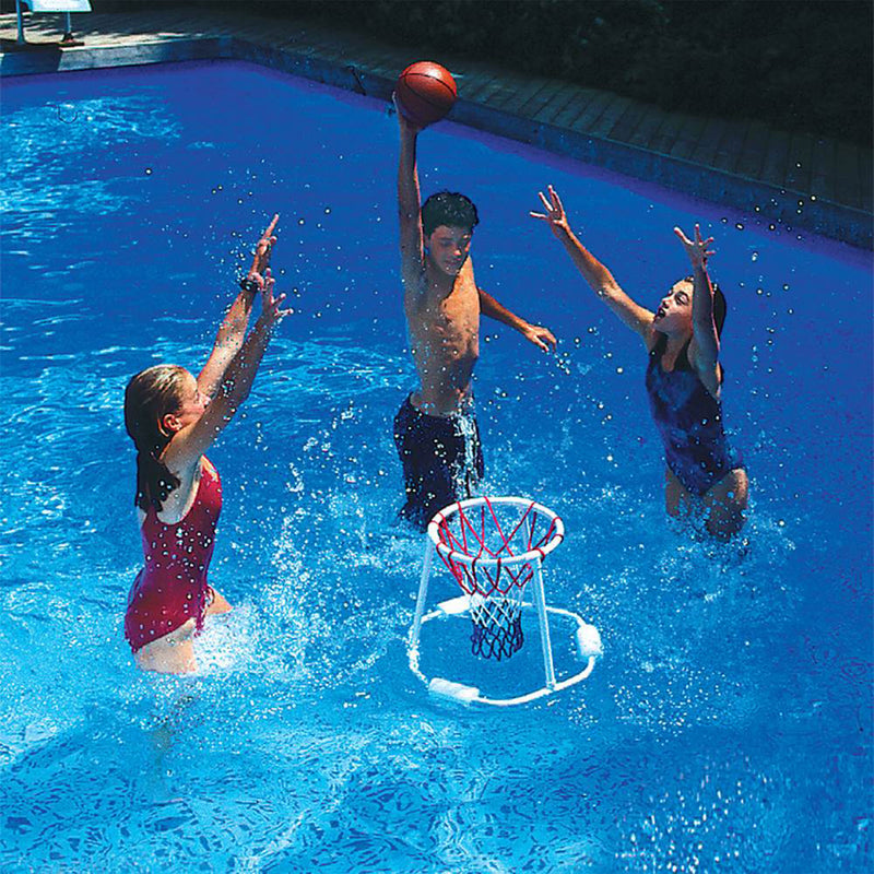 Swimline Super Hoops Swimming Pool Floating Basketball Hoop with Ball (4 Pack) - VMInnovations