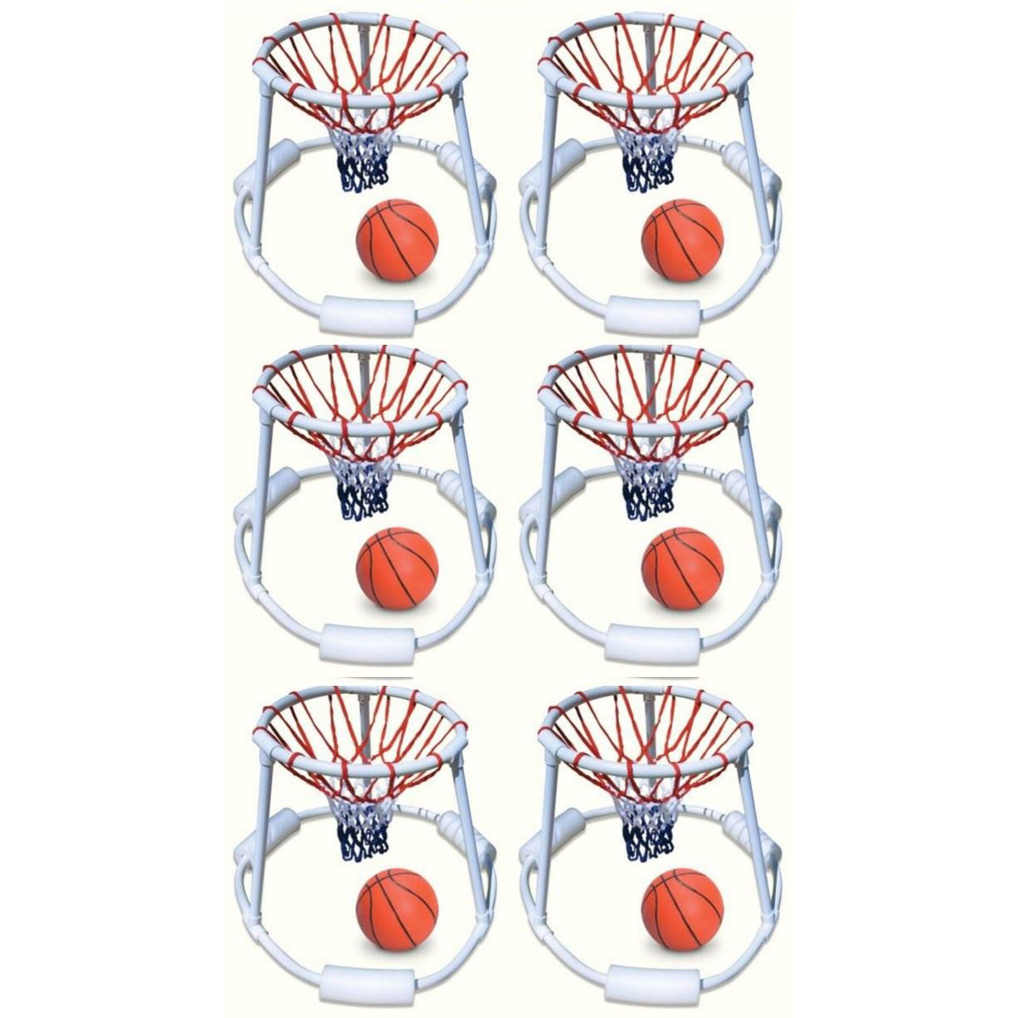 Swimline Super Hoops Swimming Pool Floating Basketball Hoop with Ball (6 Pack)