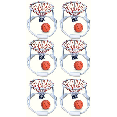 Swimline Super Hoops Swimming Pool Floating Basketball Hoop with Ball (6 Pack)