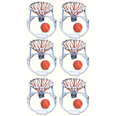 Swimline Super Hoops Swimming Pool Floating Basketball Hoop with Ball (6 Pack) - VMInnovations