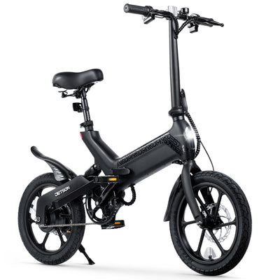 Jetson Haze Foldable Electric Bike with Twist Throttle and 16" Tires, Black