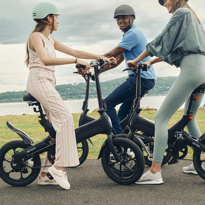 Jetson Haze Foldable Electric Bike with Twist Throttle and 16" Tires, Black