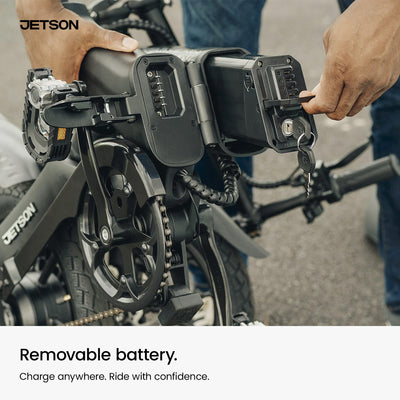 Jetson Haze Foldable Electric Bike with Twist Throttle and 16" Tires, Black - VMInnovations