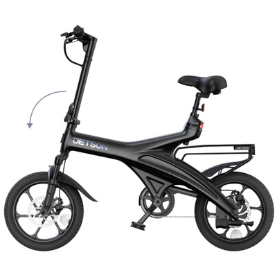 Jetson OTG Elite Portable Folding Electric Bike with Pneumatic 16" Tires, Black