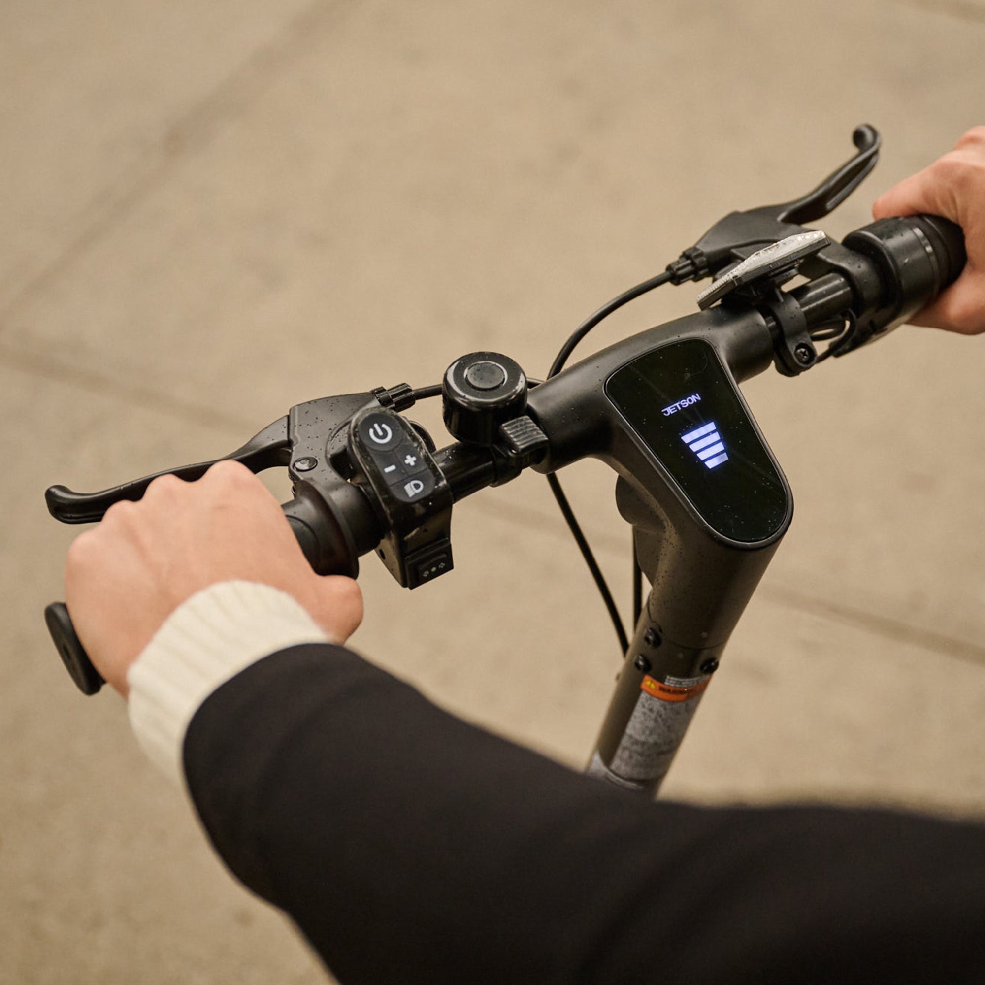 Jetson OTG Elite Portable Folding Electric Bike with Pneumatic 16" Tires, Black