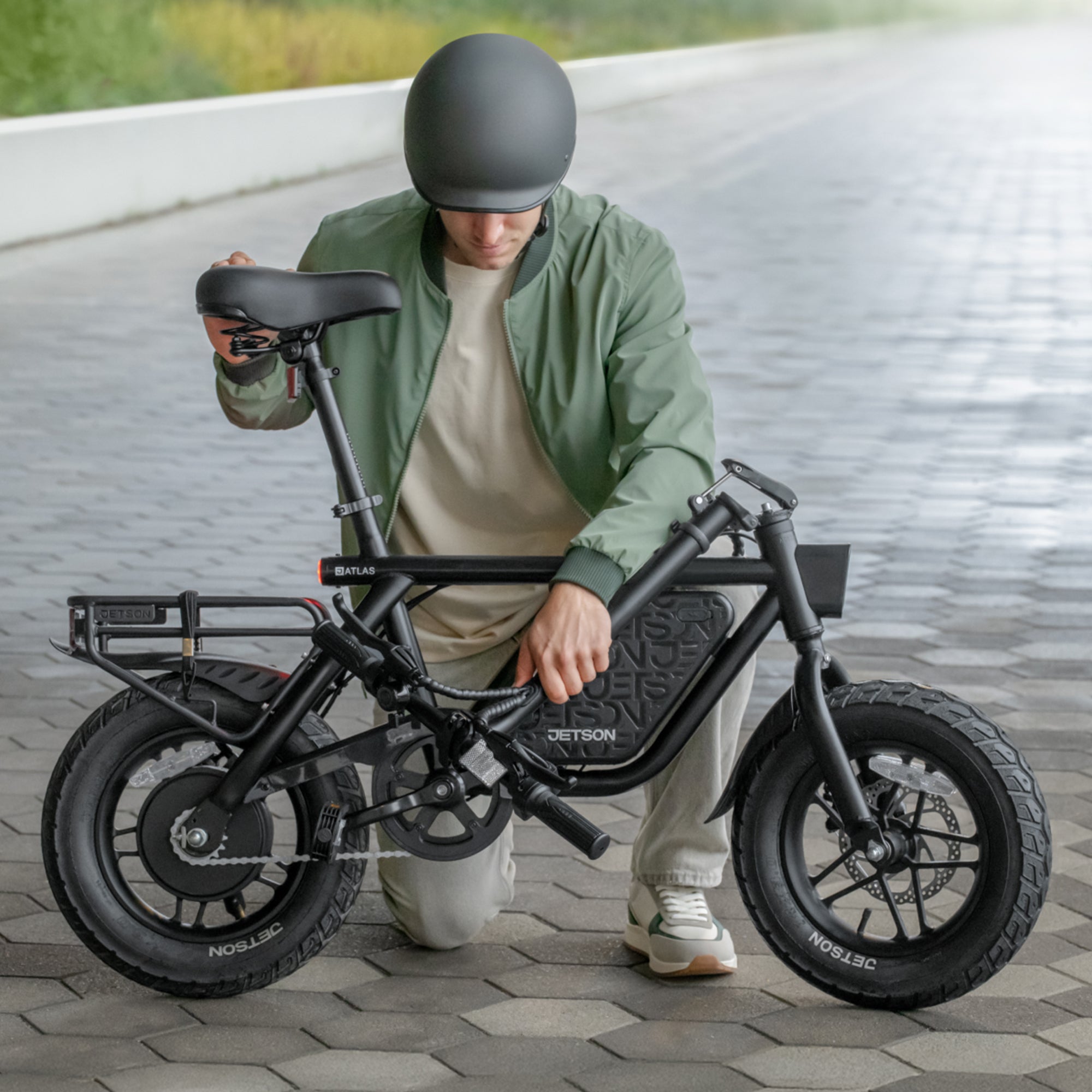 Jetson Atlas Pro Fat Tire Electric Bike with 14" Tires and 15.5 MPH Top Speed