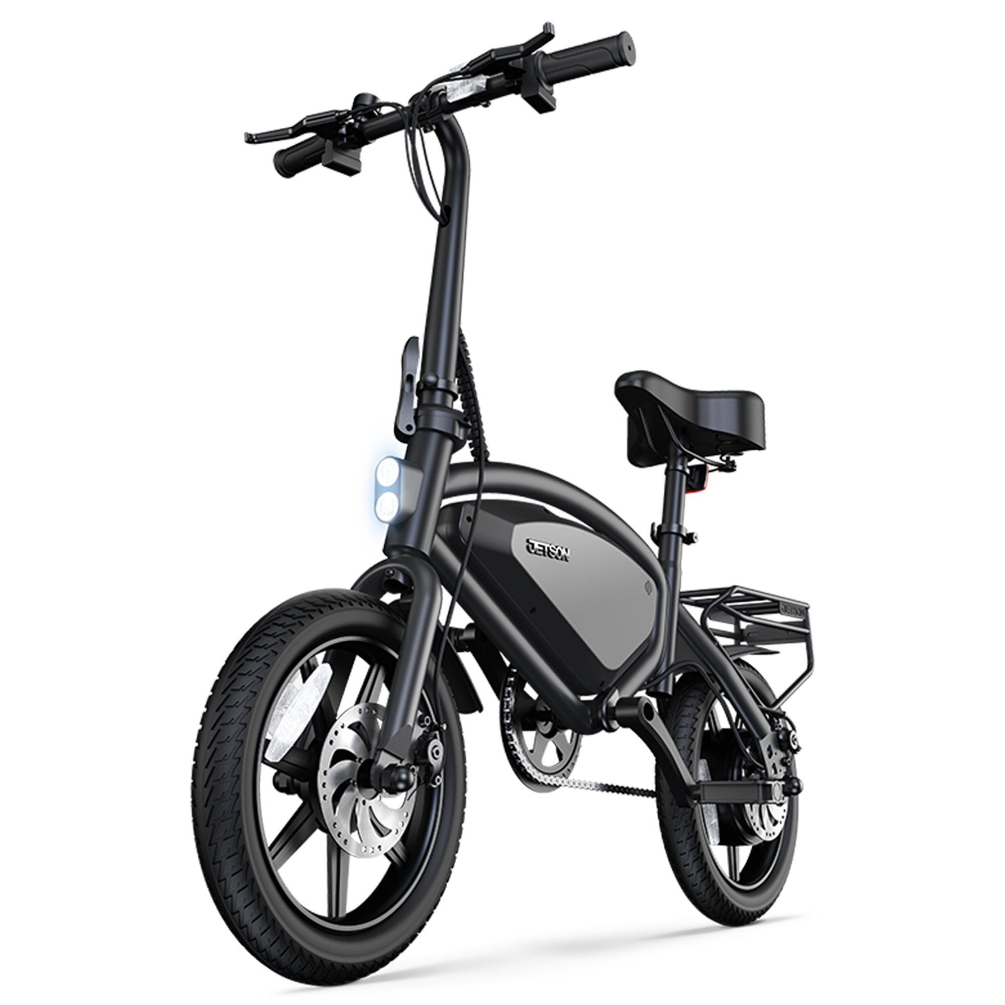 Jetson Axle X Portable Folding Electric Bike with Pneumatic 12" Tires, Black
