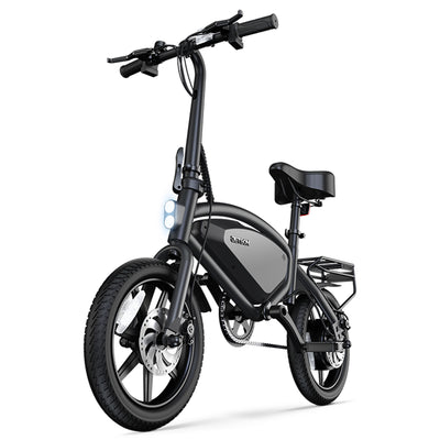 Jetson Axle X Portable Folding Electric Bike with Pneumatic 12" Tires, Black