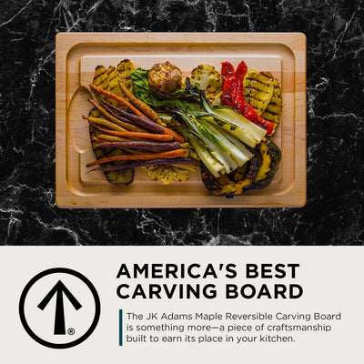 J.K. Adams Farmhouse Maple Carving Cutting Board with Juice Groove, 14" x 20" - VMInnovations