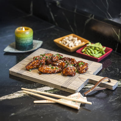 J.K. Adams Ash Artisan Plank, Wooden Serving Board Tray w/ Handle, 15.5" x 8.5" - VMInnovations