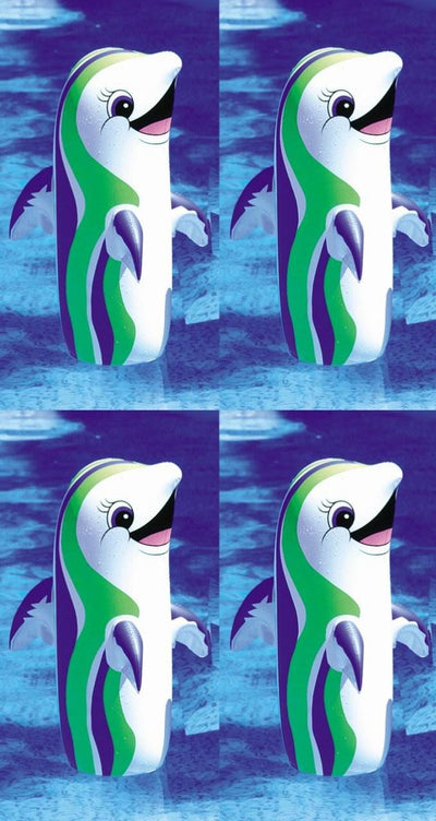 4) Swimline 9023 36" Dancing Dolphin Swimming Pool Inflatable Bop Floating Toys