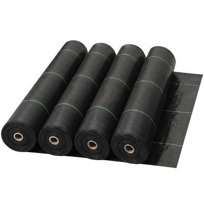 DeWitt 4 Pack Earthmat Woven 4' x 100' Ground Cover, Weed Control Garden Mat - VMInnovations