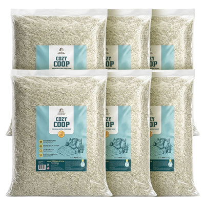 Premium Poultry 6 Pack 10 Pound Bag Hemp Cozy Coop Siftable Chicken Bedding