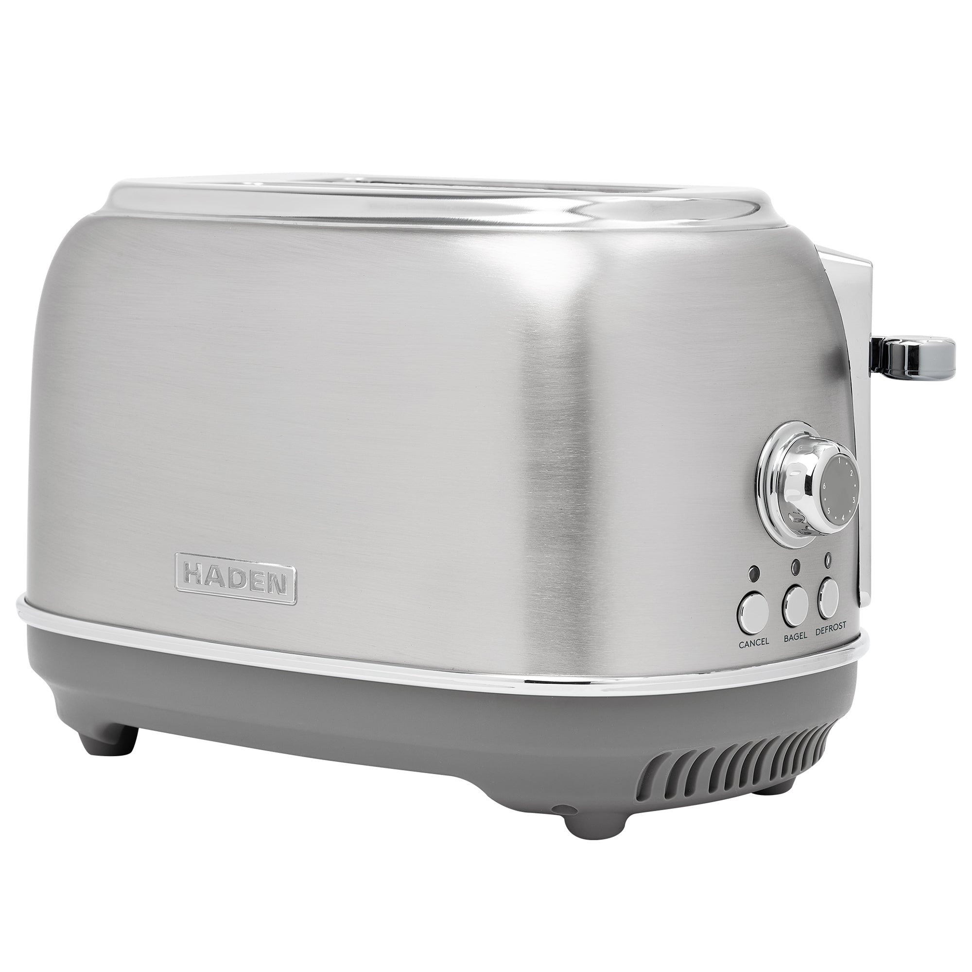 Haden Heritage 2-Slice Wide-Slot Toaster w/ Crumb Tray, Stainless Steel/Chrome