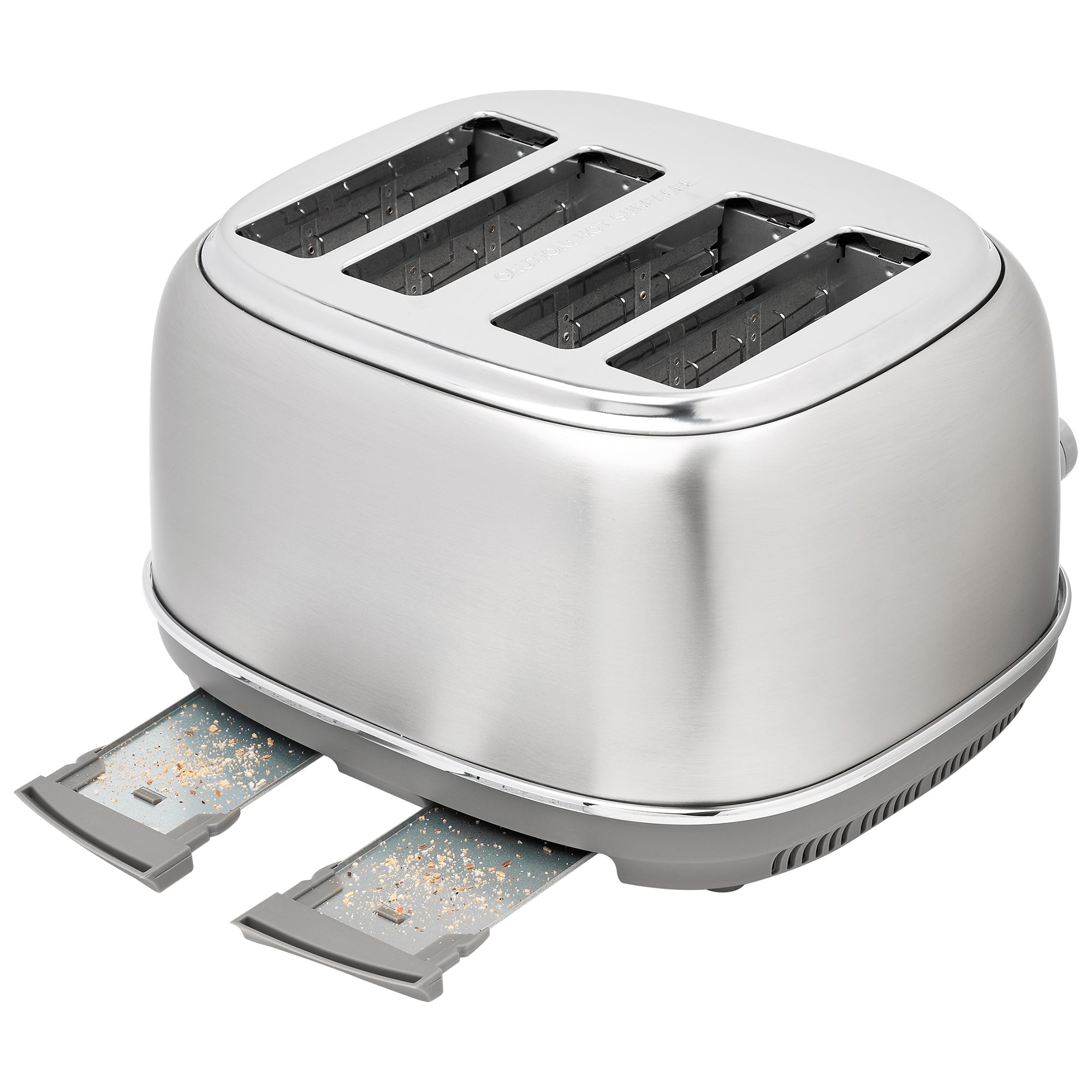 Haden Heritage 4-Slice Wide-Slot Toaster w/ Crumb Trays, Stainless Steel/Chrome