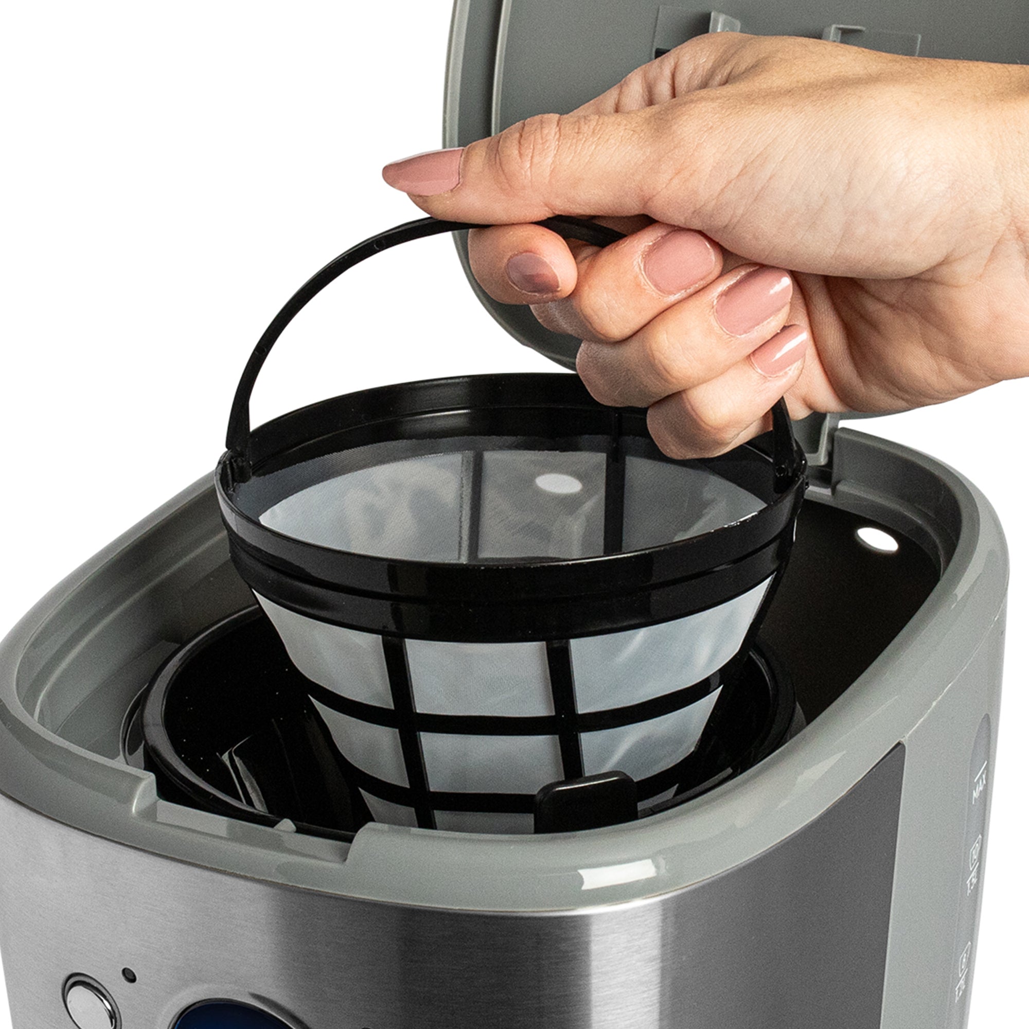 Haden 12 Cup Programmable Drip Coffee Maker with Timer, Stainless Steel/Chrome - VMInnovations