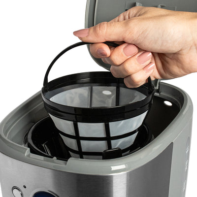 Haden 12 Cup Programmable Drip Coffee Maker with Timer, Stainless Steel/Chrome - VMInnovations