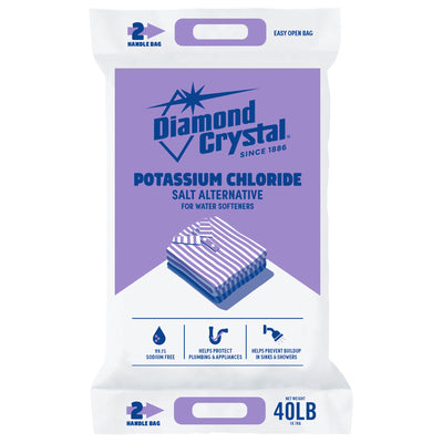 Diamond Crystal Potassium Chloride Salt Alternative for Water Softeners, 40 lbs.