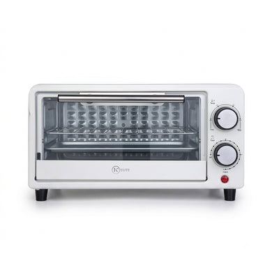 Kitchen Elite Compact Countertop Toaster Oven with Stainless Steel Tray, White - VMInnovations