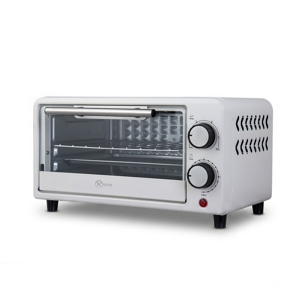 Kitchen Elite Compact Countertop Toaster Oven with Stainless Steel Tray, White - VMInnovations