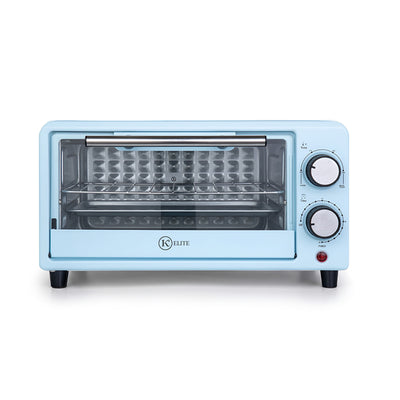 Kitchen Elite Compact Countertop Toaster Oven with Stainless Steel Tray, Blue - VMInnovations