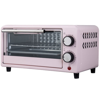 Kitchen Elite Compact Countertop Toaster Oven with Stainless Steel Tray, Pink