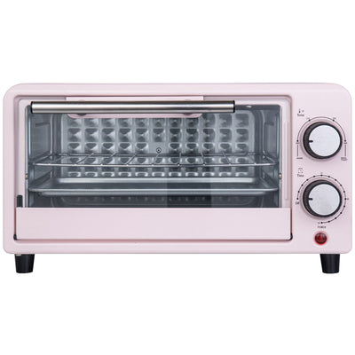 Kitchen Elite Compact Countertop Toaster Oven with Stainless Steel Tray, Pink