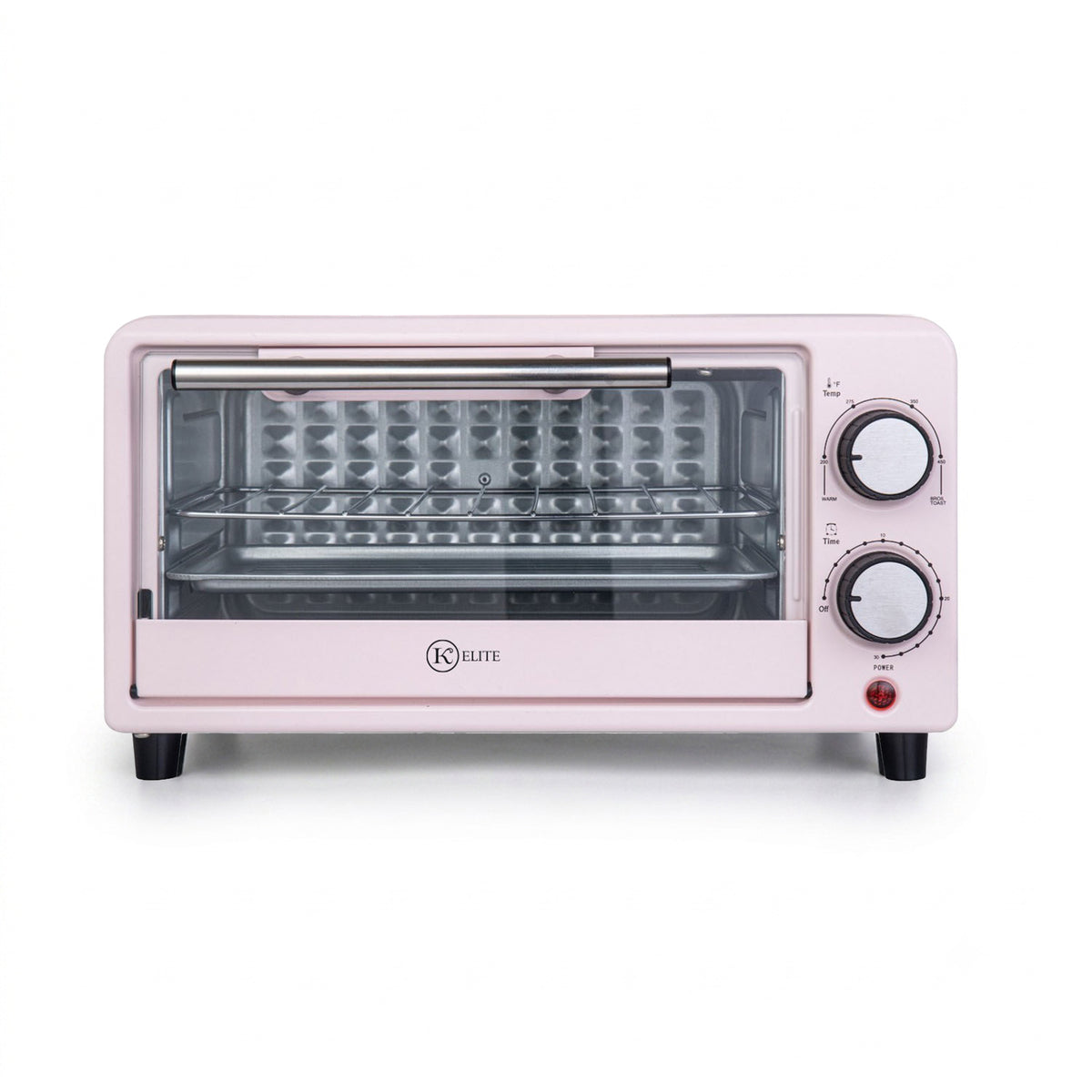 Kitchen Elite Compact Countertop Toaster Oven w Stainless Steel Tray, (Open Box)