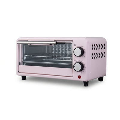 Kitchen Elite Compact Countertop Toaster Oven with Stainless Steel Tray, Pink - VMInnovations
