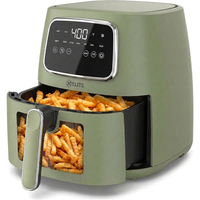 Kitchen Elite 5.5 Qt Digital Air Fryer, Countertop Cooker w/ LED Screen, (Used)