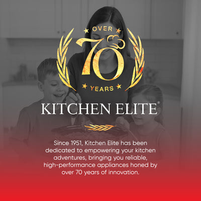 Kitchen Elite 5 Qt Slow Cooker, Stainless Steel Ceramic Crock Pot with Glass Lid - VMInnovations
