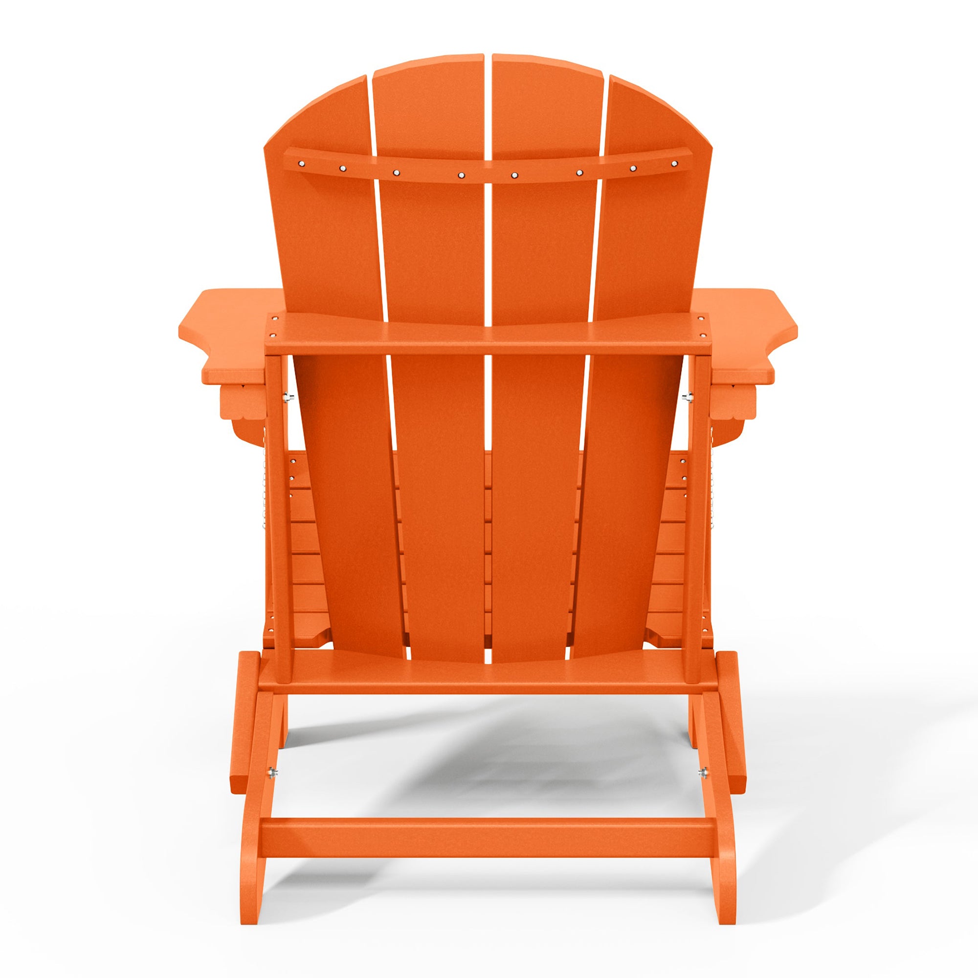 WestinTrends Malibu Classic Outdoor Patio HDPE Folding Adirondack Chair, Orange