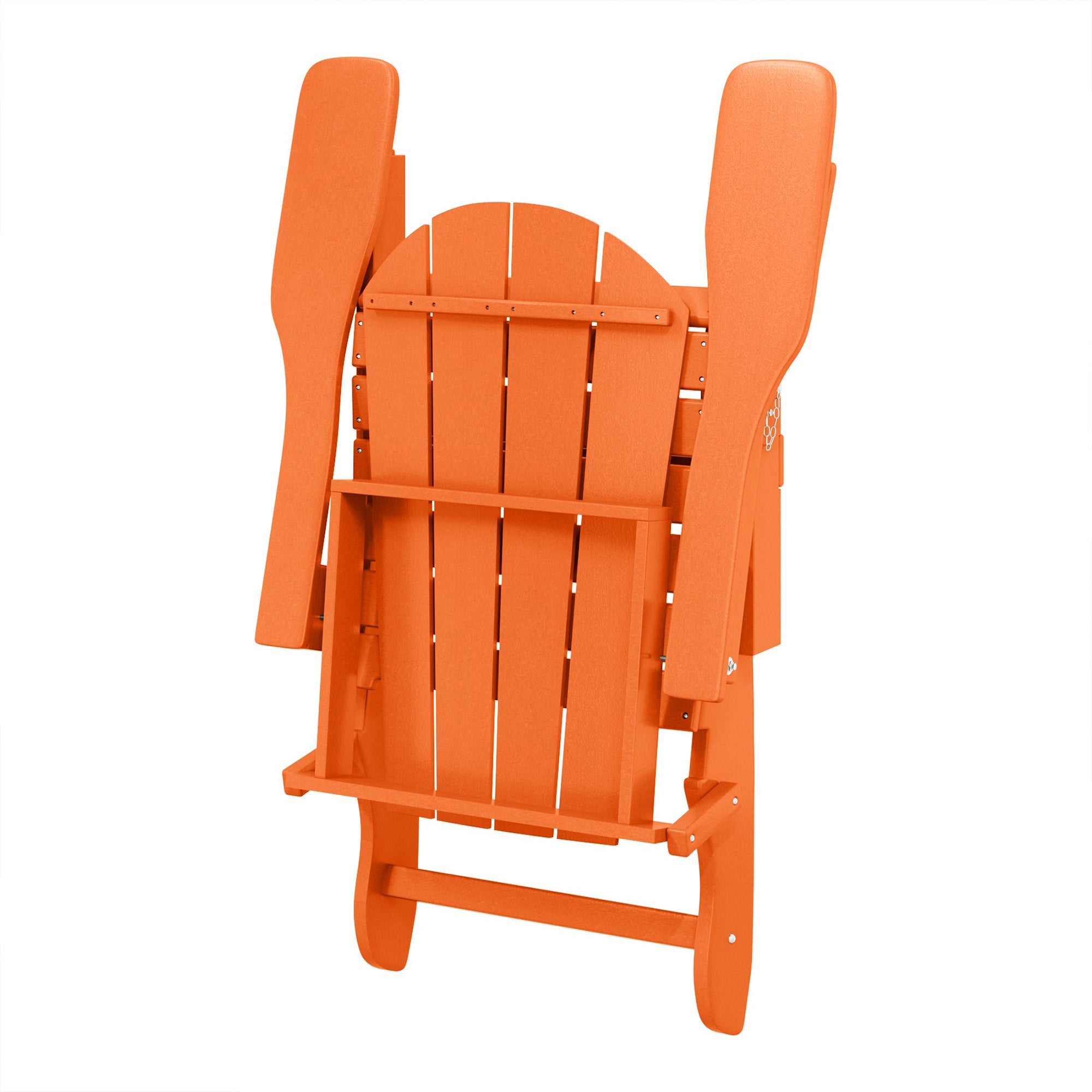 WestinTrends Malibu Classic Outdoor Patio HDPE Folding Adirondack Chair, Orange