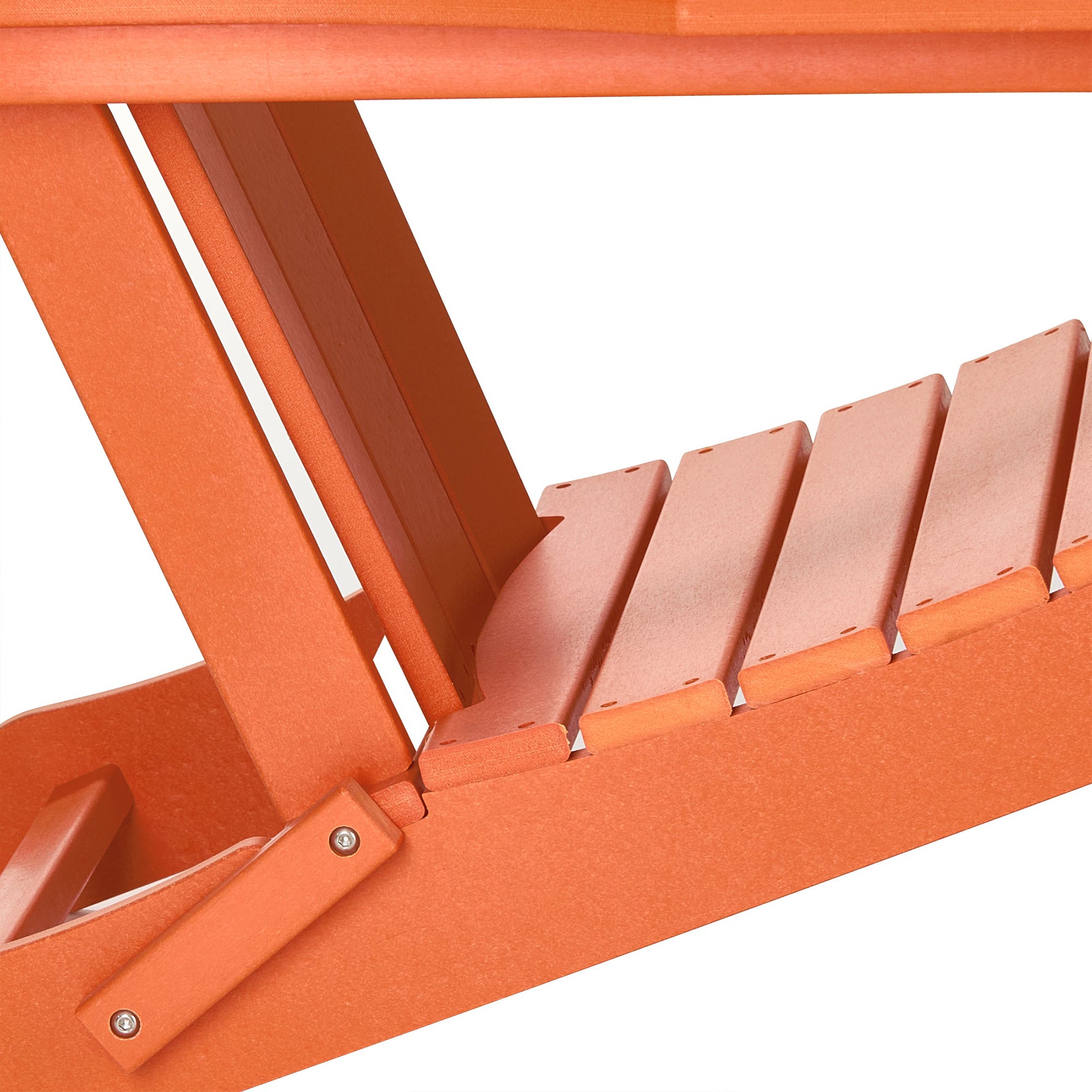 WestinTrends Malibu Classic Outdoor Patio HDPE Folding Adirondack Chair, Orange