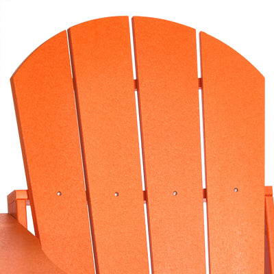 WestinTrends Malibu Classic Outdoor Patio HDPE Folding Adirondack Chair, Orange