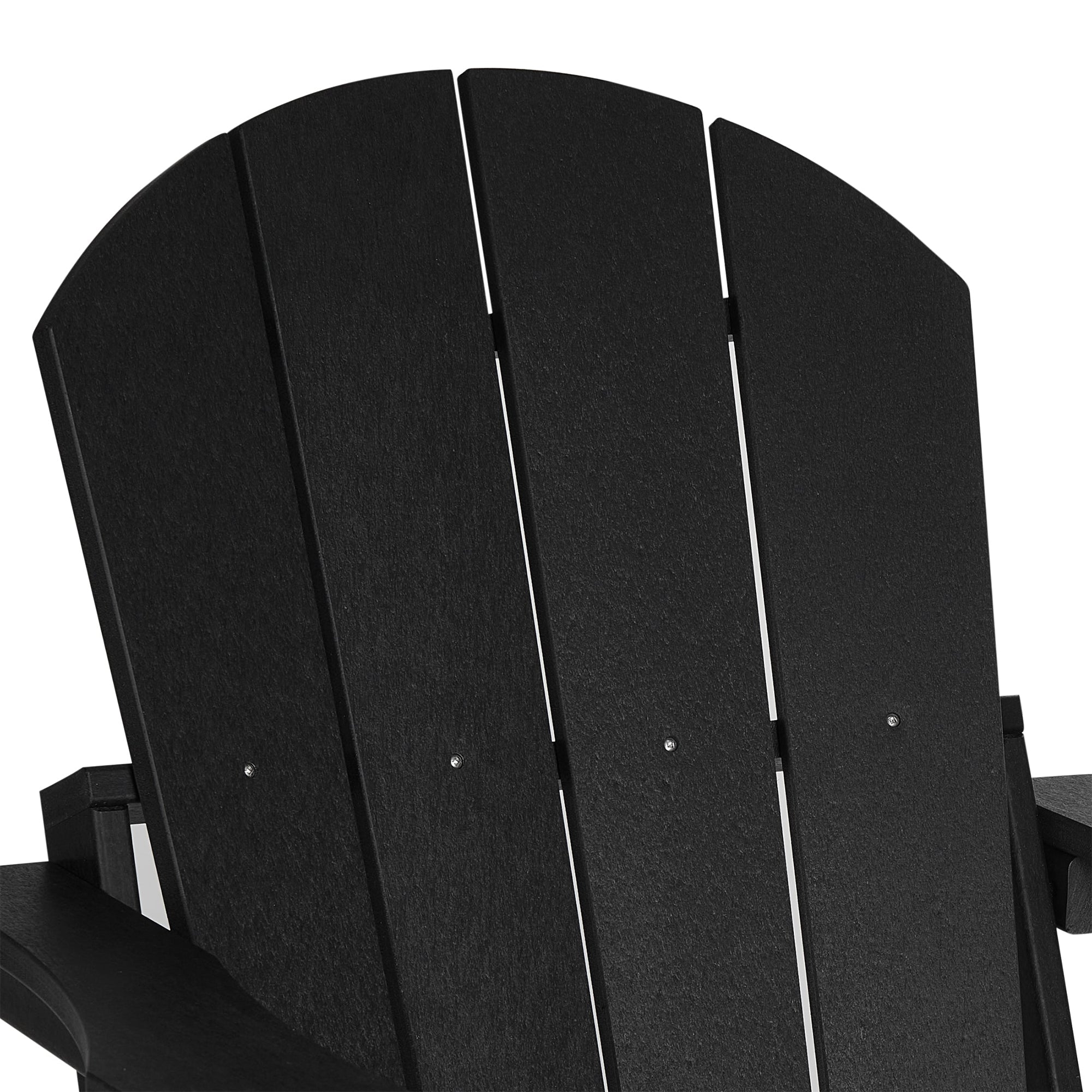 WestinTrends Malibu Classic Outdoor Patio HDPE Folding Adirondack Chair, Black