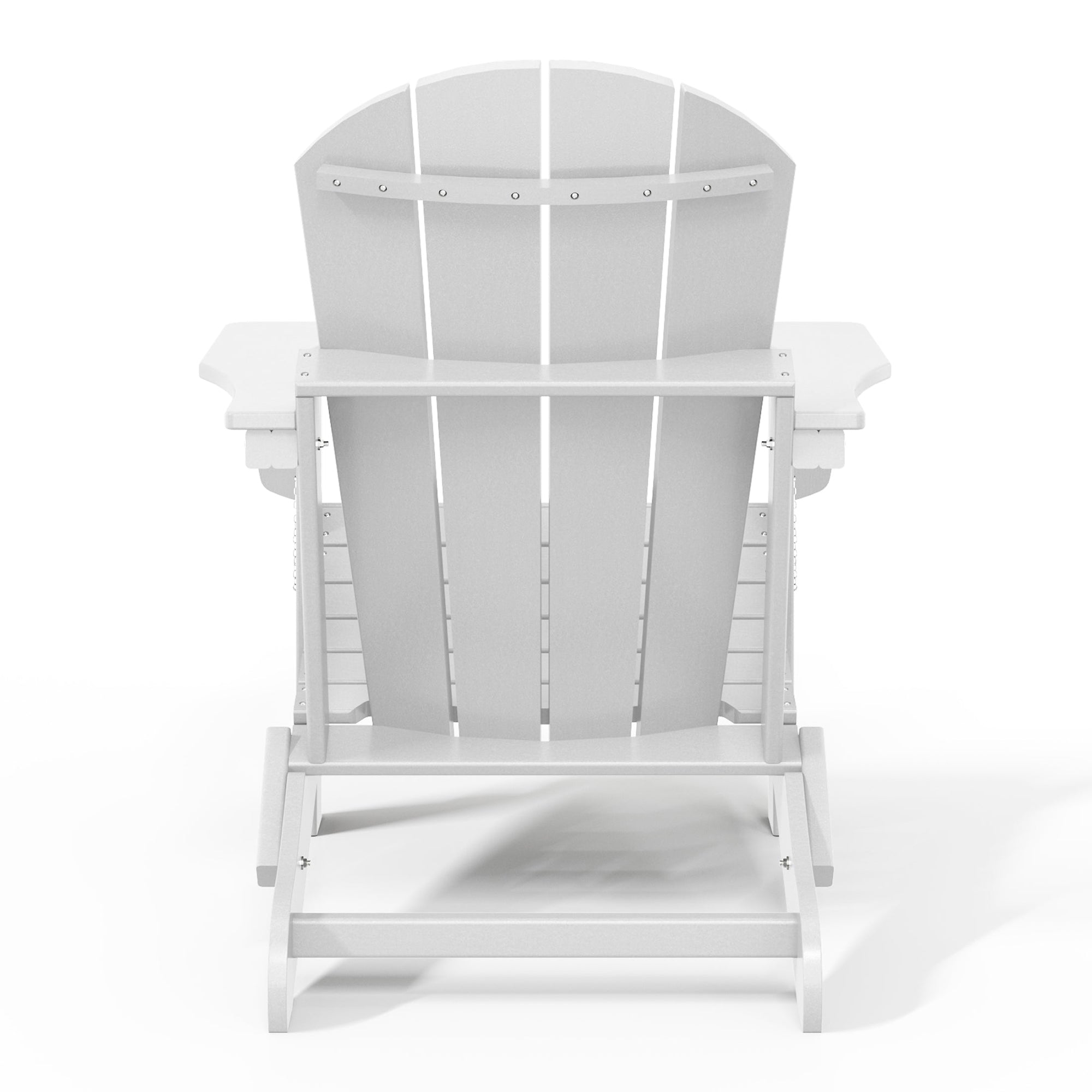 WestinTrends Malibu Classic Outdoor Patio HDPE Folding Adirondack Chair, White