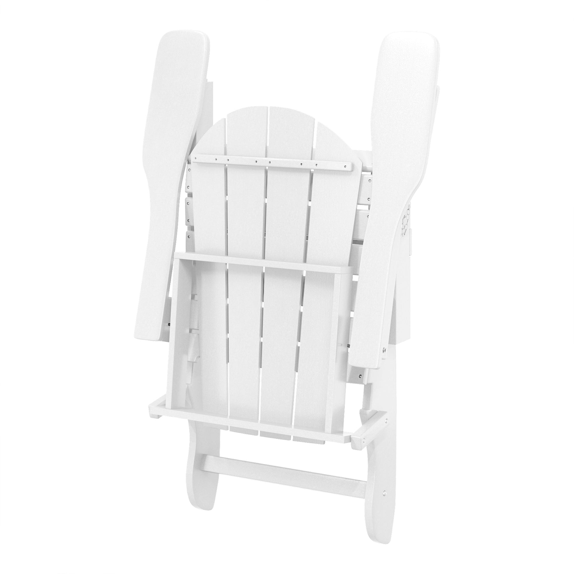 WestinTrends Malibu Classic Outdoor Patio HDPE Folding Adirondack Chair, White