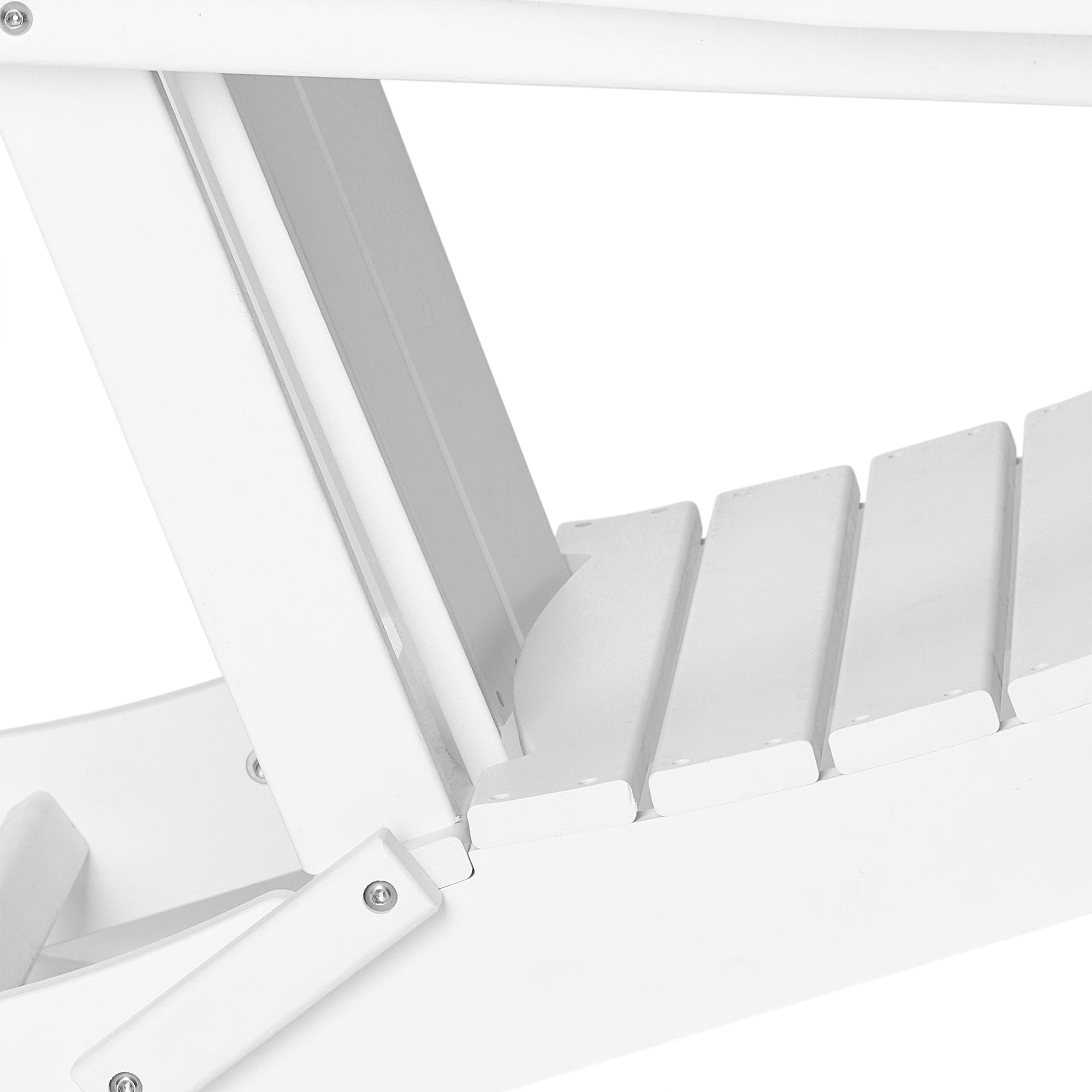 WestinTrends Malibu Classic Outdoor Patio HDPE Folding Adirondack Chair, White