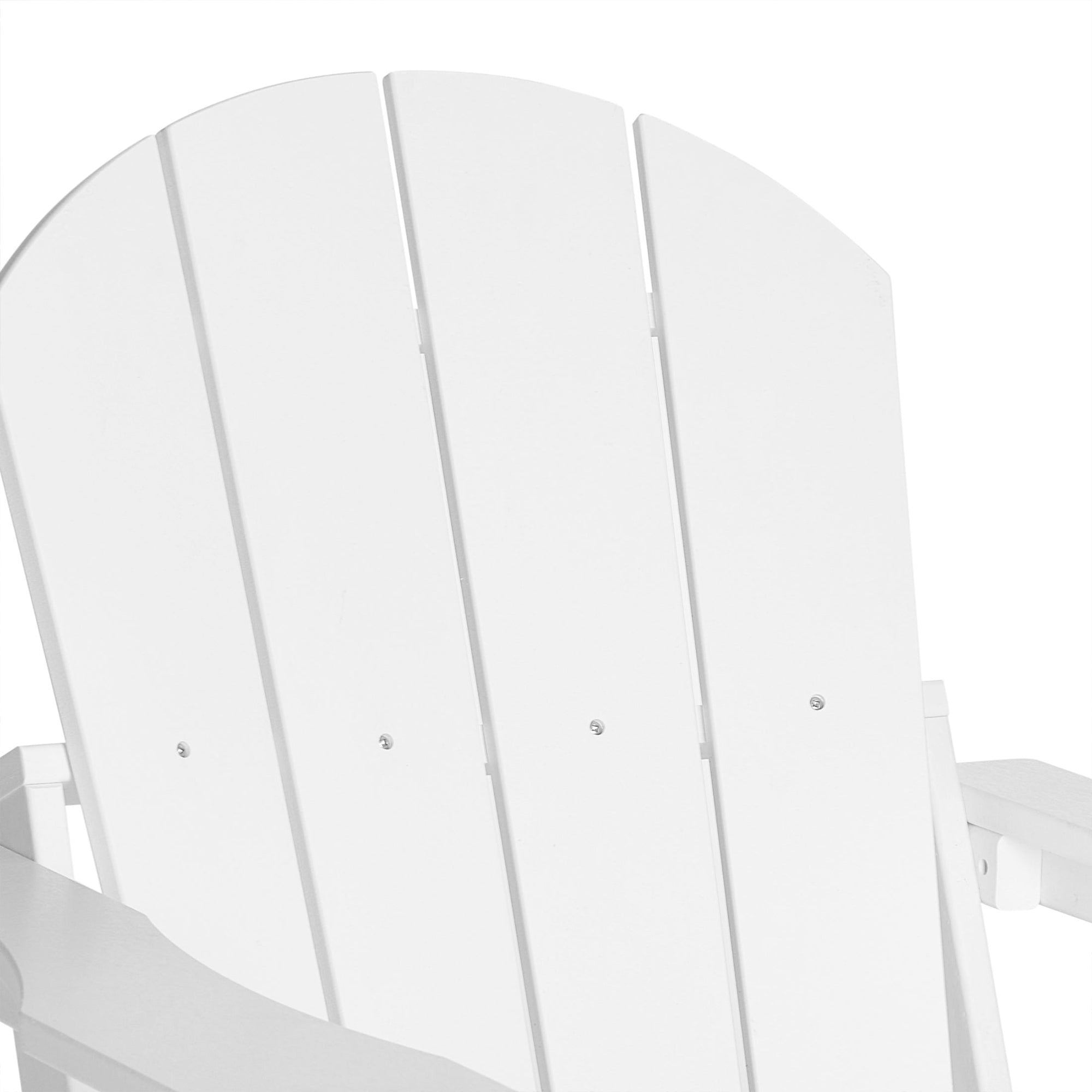 WestinTrends Malibu Classic Outdoor Patio HDPE Folding Adirondack Chair, White