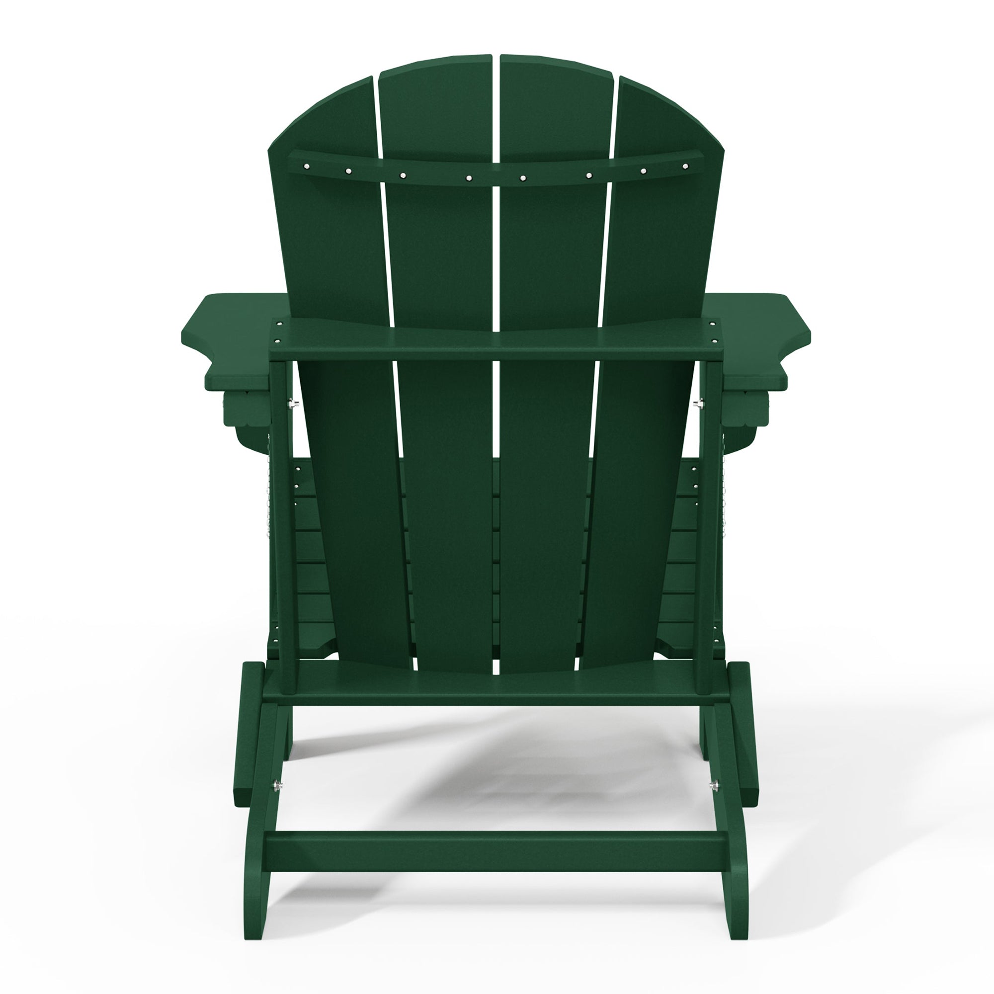 WestinTrends Malibu Outdoor Patio HDPE Folding Poly Adirondack Chair, Dark Green
