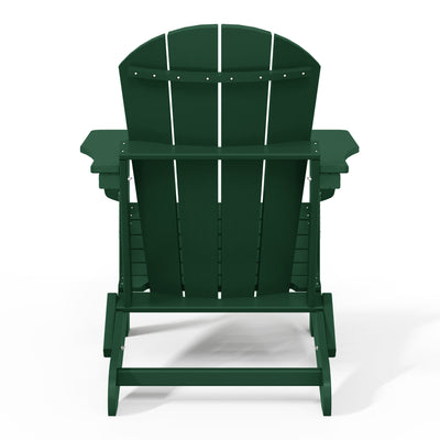 WestinTrends Malibu Outdoor Patio HDPE Folding Poly Adirondack Chair, Dark Green