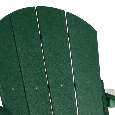 WestinTrends Malibu Outdoor Patio HDPE Folding Poly Adirondack Chair, Dark Green