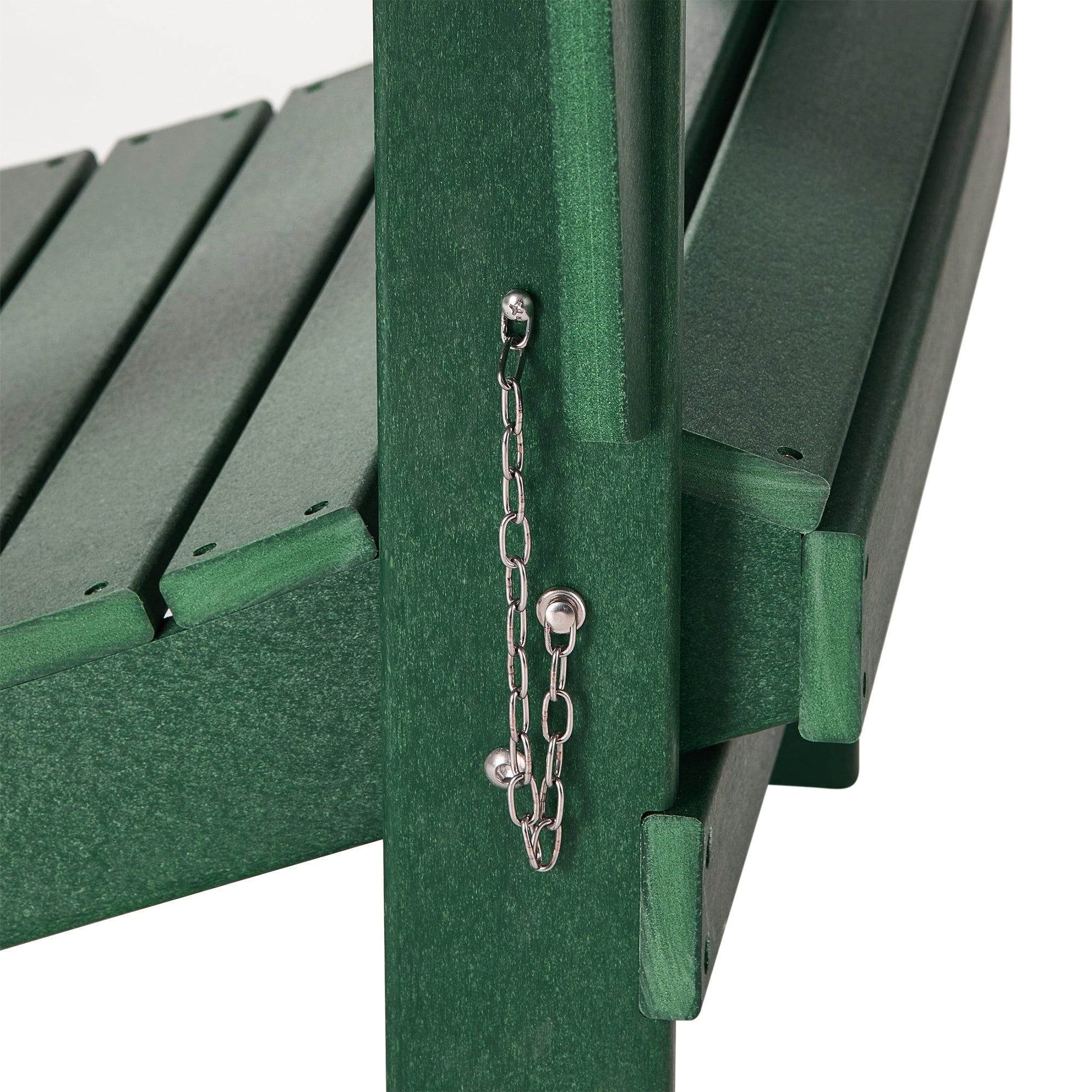WestinTrends Malibu Outdoor Patio HDPE Folding Poly Adirondack Chair, Dark Green