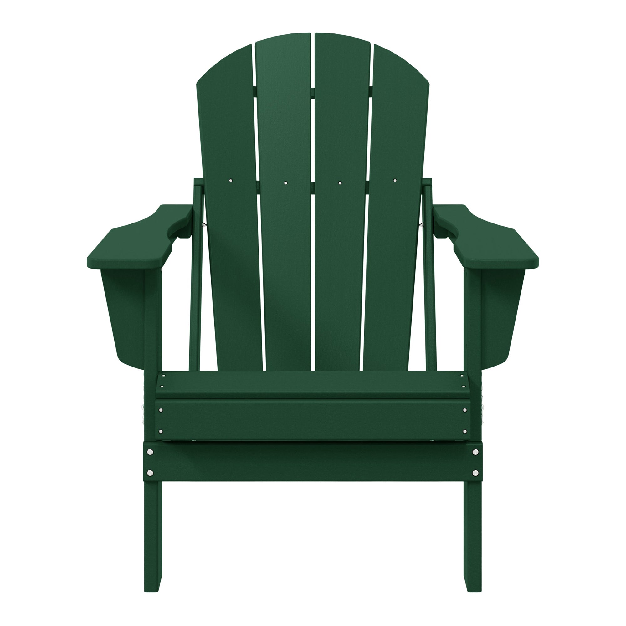 WestinTrends Malibu Outdoor Patio HDPE Folding Poly Adirondack Chair, Dark Green