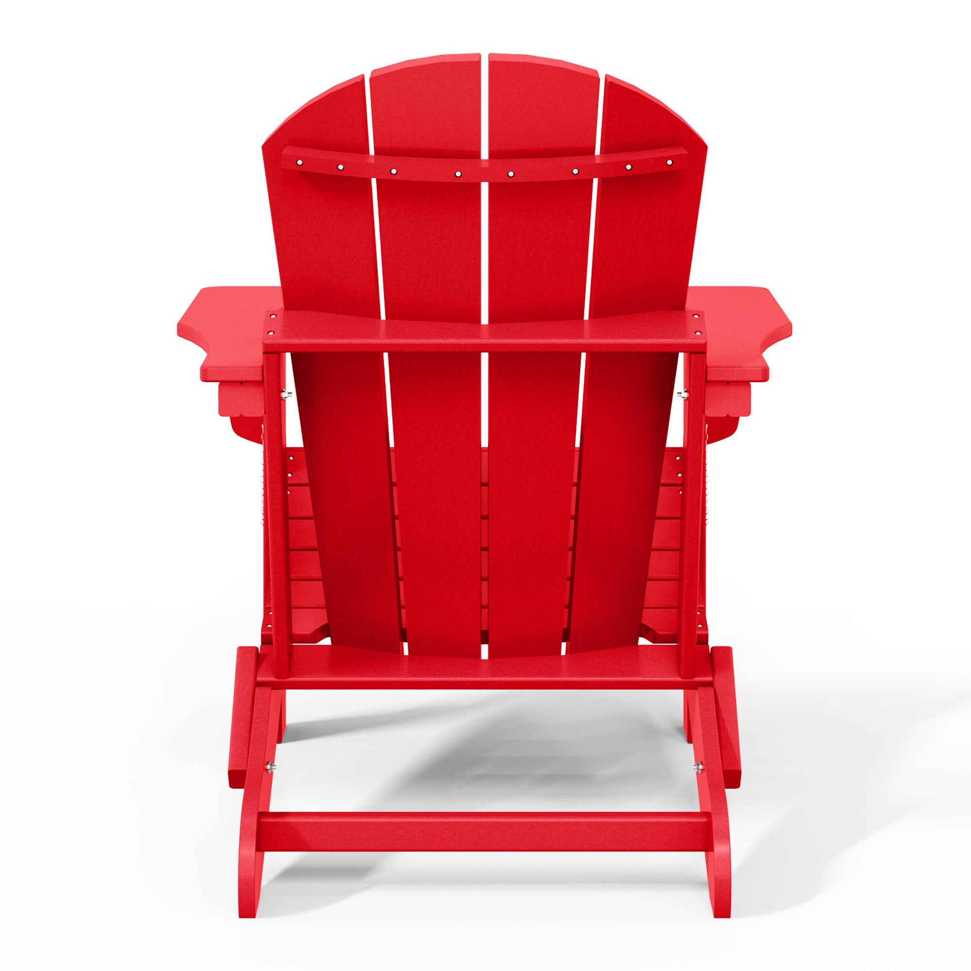 WestinTrends Malibu Classic Outdoor Patio HDPE Folding Adirondack Chair, Red