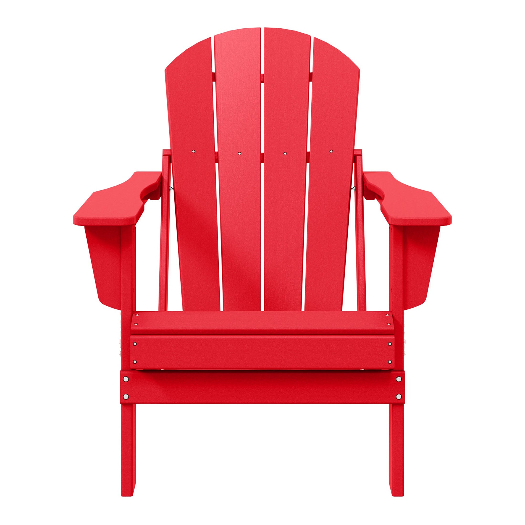 WestinTrends Malibu Classic Outdoor Patio HDPE Folding Adirondack Chair, Red